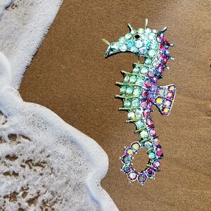 Colorful Seahorse Brooch